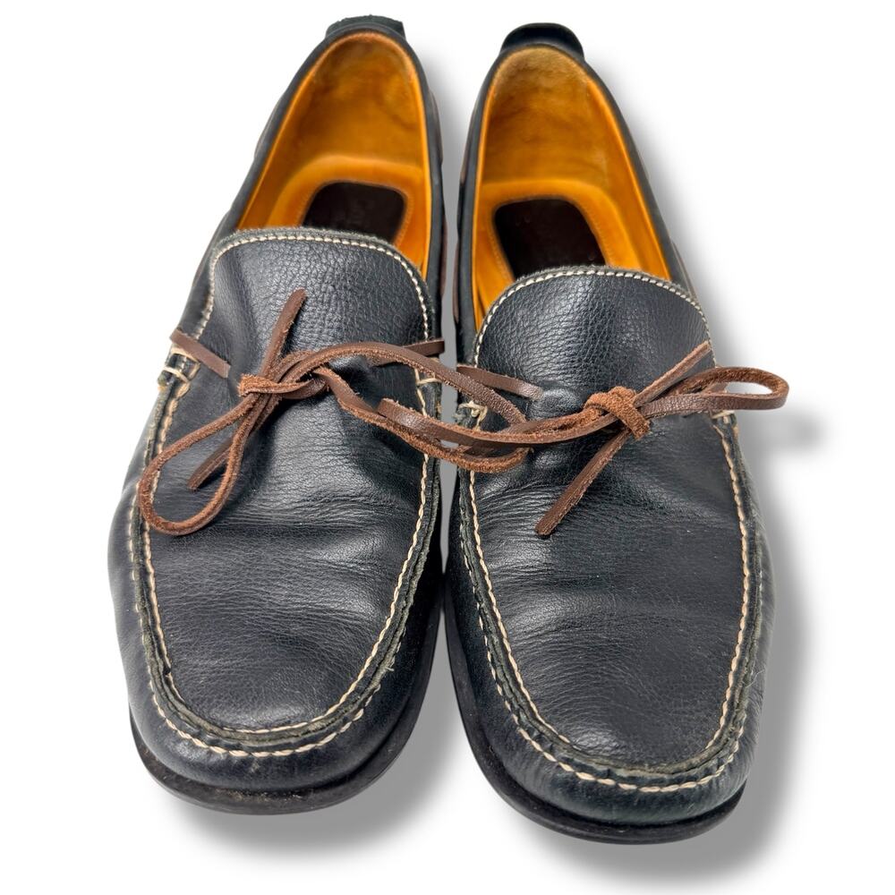 Cole Haan Driving Loafers Mens Size 6B Black Leather Moccasin Made in Brazil